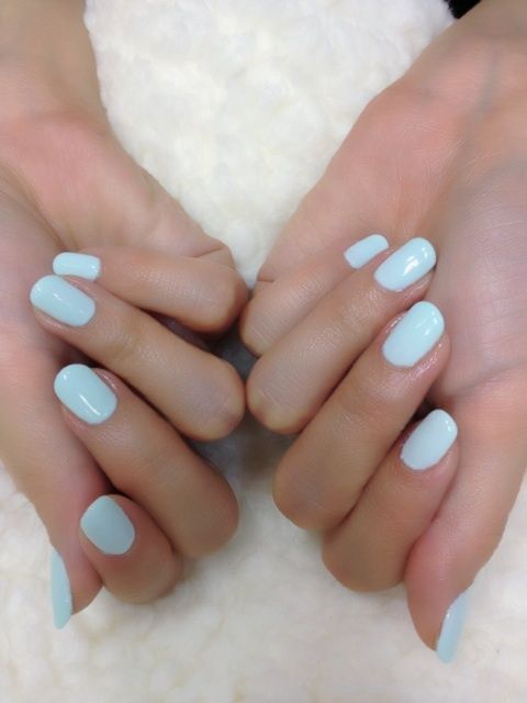 baby blue Ongles Baby Blue, Nails Light Blue, Wedding Manicure, Light Blue Nails, Baby Blue Nails, Spring Nail Colors, Dry Nail Polish, Blue Nail, Dry Nails