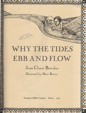 an old book with the title why the tides eb and flow