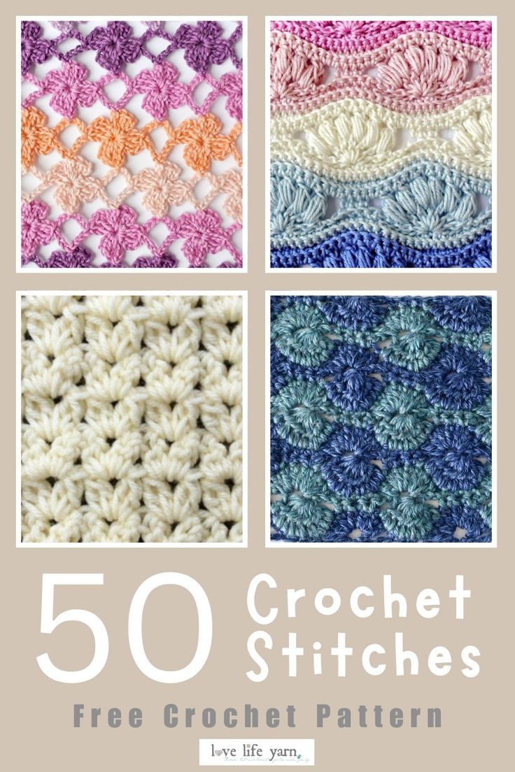 FROM BEGINNER TO PRO: 50+ CROCHET STITCHES TO ENHANCE YOUR SKILLS! Common Crochet Stitches, Fine Yarn Crochet Projects, Flecks Yarn Patterns, Crochet Patterns 2 Colors, Yarn Saving Crochet Stitches, Two Color Crochet Stitches, Best Crochet Stitch For Variegated Yarn, Easy Crochet Stitches For Blankets, Decorative Crochet Stitches