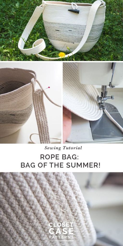 several pictures with the words rope bag on them and an image of a handbag