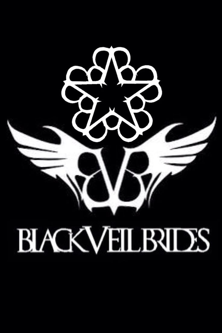 the logo for black veil brides, with wings and an inverted design on it