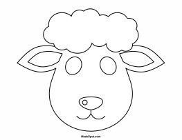 a sheep's head is shown in the shape of a face with two ears