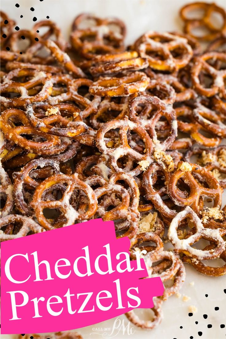 Cheddar Pretzels on a table. Snyders Pretzels Recipes, Smoked Pretzels Recipe, Pretzel Chips Recipe, Amish Soft Pretzel Recipe, Cheesy Pretzels, Diy Pretzels, Cheddar Pretzels, Savory Pretzels, Pretzel Snack Recipes