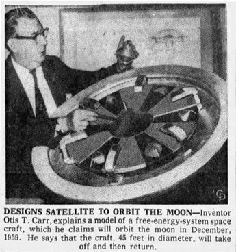 an old newspaper article with a man working on a spinning wheel in front of him