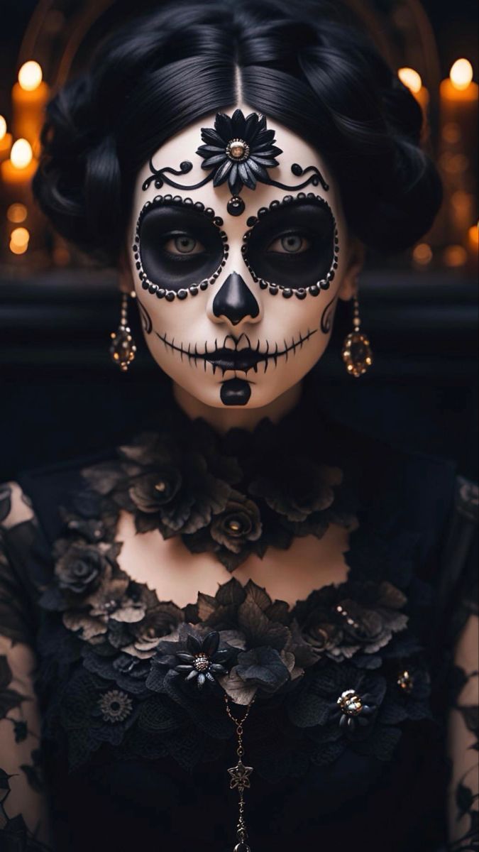 Mexican Skeleton Costume, Skull Costume Women, Dia De Los Muertos Makeup For Women, Dia De Los Muertos Costumes For Women, Mexican Sugar Skull Art Beautiful, Katrina Makeup, Mexican Skull Makeup, Candy Skull Makeup, Catrina Costume