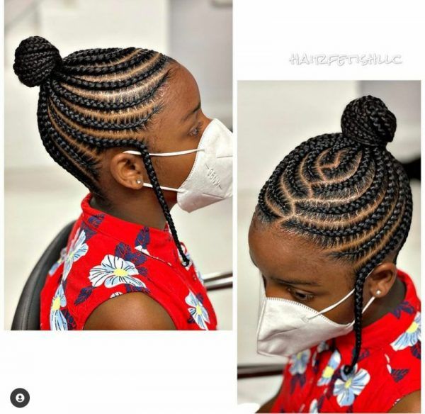 10 Simple But Stunning Protective Hairstyles For 2022 - Wondafox Girls Braided Hairstyles Kids, Kids Cornrow Hairstyles, Black Kids Braids Hairstyles, Toddler Hairstyles Girl, Girls Natural Hairstyles, Natural Hairstyles For Kids, Braided Cornrow Hairstyles, Quick Braided Hairstyles