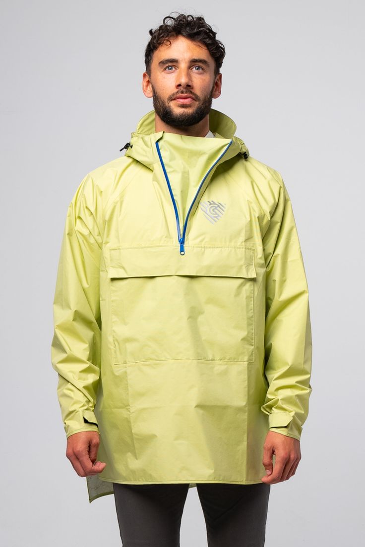 *﻿FINAL SALE - NO RETURNS OR EXCHANGES* This first generation Anorak is street-wear handsome with extreme weather performance. We designed it to be an all-weather passport for your multi modal lifestyle. Outwit the weather and show everyone utility can be beautiful. Every detail is considered down to the slightly higher hand pockets that put your arms at the correct, resting angle. The back of the jacket is a little bit longer to give you coverage on the unexpected wet seat and the pockets, did Hooded Nylon Windbreaker With Functional Pockets, Technical Weatherproof Hooded Windbreaker, Technical Nylon Windbreaker With Pockets, Technical Nylon Hooded Outerwear, Functional Long-sleeve Windbreaker With Pockets, Cold Bag, Rain Cape, Cape Jacket, Yellow Shorts