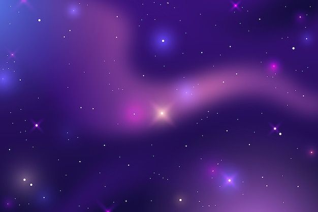 purple and blue background with stars in the sky