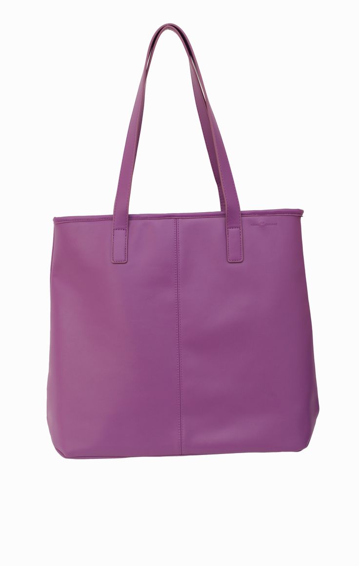 Purple tote, purse, satchel. The purplest tote you ever did see. Or is it a purple hand bag? How about we just call it awesome. What we know it is, is this: a vegan, animal-friendly, super cool, stylish purple bag that you love. Lots of pockets, a zipper top closure plus a cute little purple wrist clutch for on-the-go outings. Simple, clean lines in this upscale Monochrome purple tote. Purple Satchel With Large Capacity, Large Capacity Purple Satchel, Purple Satchel Shoulder Bag With Large Capacity, Large Capacity Purple Leather Bag, Casual Purple Satchel Shoulder Bag, Trendy Purple Bags For Shopping, Modern Purple Top Handle Shoulder Bag, Purple Large Capacity Double Handle Satchel, Trendy Purple Shopping Bag