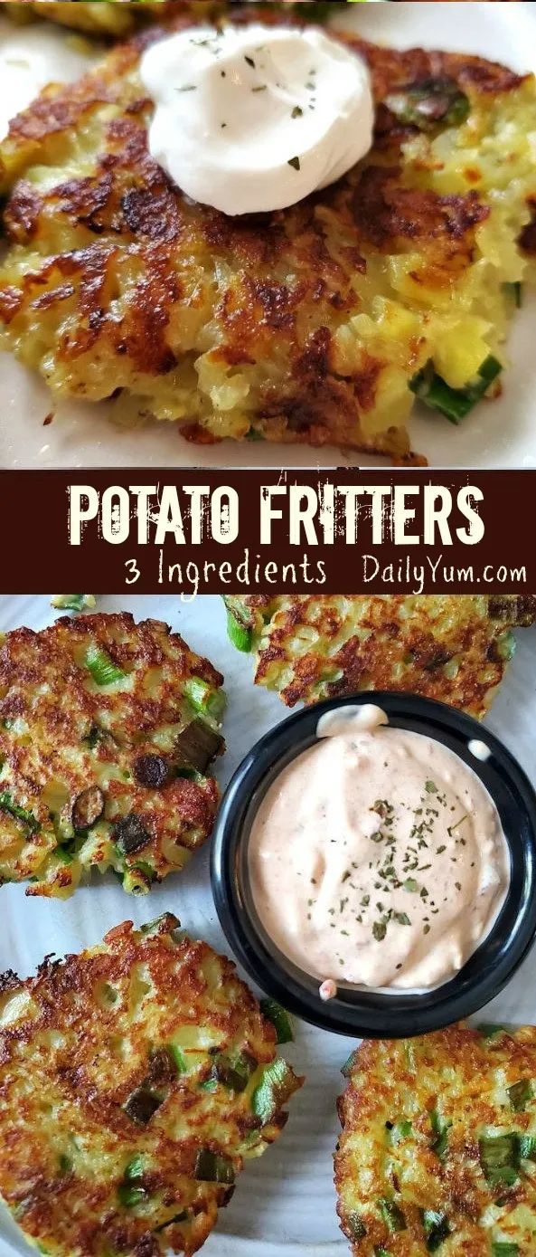 potato fritters on a plate with ranch dip