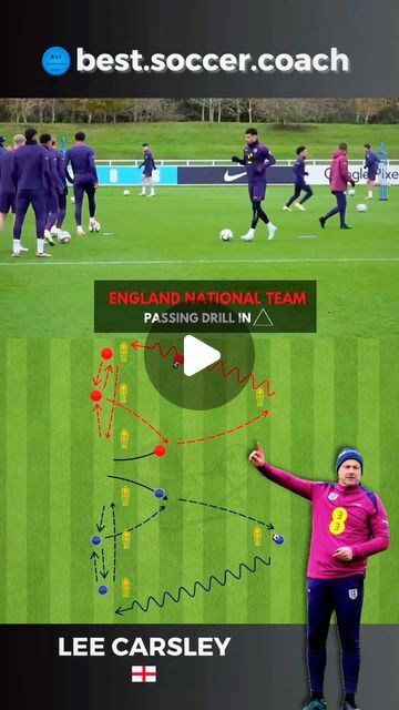 Lukáš Galovič | Soccer Growth & Performance on Instagram: "🔥 Improve Your Game with Lee Carsley! 🔥

England national team and Lee Carsley show us how to master passing drills in a triangle! 💪 This technique is essential for improving passing accuracy and speed – perfect for anyone looking to take their game to the next level! ⚽

🔄 Train hard and elevate your skills! 💥

For more content, follow @best.soccer.coach

#BestSoccerCoach #LeeCarsley #EnglandTeam #PassingDrills #FootballTraining #SoccerSkills #Football #Soccer #Passing #TriangleDrill #Training" Football Passing Drills, Lee Carsley, Football Coaching Drills, Passing Drills, England National Team, Soccer Coach, England National, Train Hard, Show Us