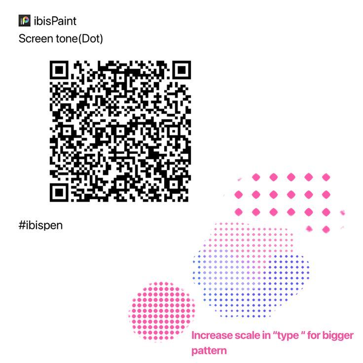 a qr code is shown next to an image of a pattern