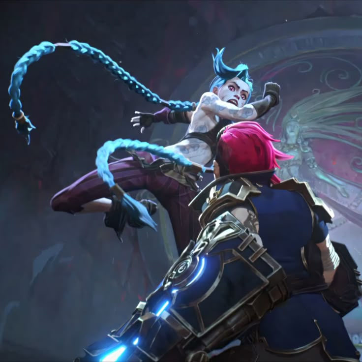 Jinx S2, Jinx Kinnie, Vi And Powder, Get Jinx, Jinx League Of Legends, Green Goblin, Arcane League Of Legends, Wonder Women, Superhero Design