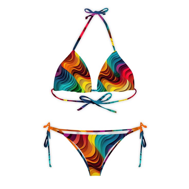 Dive into a world of vibrant colors and endless joy with our 'Rainbow Dreamland' classic bikini set from Mila Beachwear. Featuring a playful rainbow design, this set is sure to brighten up your beach days and make you stand out with its cheerful charm. Whether lounging by the pool or catching waves in the ocean, embrace the spirit of fun and freedom. Shop now and bring a touch of rainbow magic to your summer wardrobe with Mila Beachwear. -Our bikinis are made from a quality material offering maximum comfort and color vibrancy. This 100% original bikini is sure to make you stand out from the crowd. Get yourself ready for the bikini season; Made from 90% Polyester, 10% Spandex Available in XS, S, M, L, XL,2XL and 3XL sizes High Neck One Piece, Rainbow Magic, One Shoulder Swimsuit, Rainbow Design, In The Ocean, Beach Days, Beach Dresses, Beach Day, Summer Wardrobe