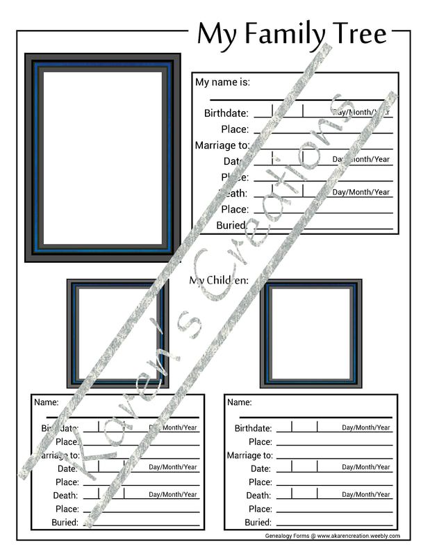 a family tree with three pictures and the words my family tree in black on white