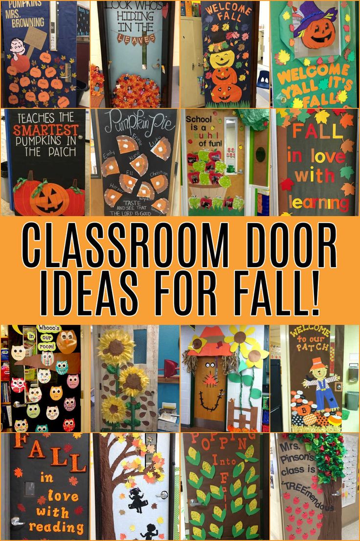 classroom door ideas for fall and halloween