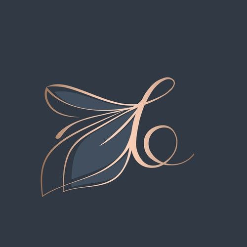 the letter k is made up of leaves and swirls on a dark background with gold accents