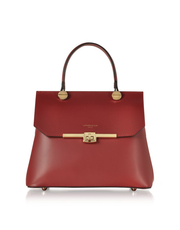 Atlanta Top Handle Satchel Bag With Shoulder Strap crafted in genuine Italian calf leather, is a genuine classic with a modern edge that lends a feminine touch and a sophisticated element to your chic style. Featuring flap top twist lock closure, single top handle with bold screw stud detail, two compartments, center zip divider pocket, detachable shoulder strap, bottom feet and gold tone hardware. Handmade in Italy. 100% Calf Leather  When not being used,  we suggest to avoid storing the bag in Royal Life, Stylish Handbags, Top Handle Handbags, Beautiful Handbags, Travel Stuff, Ladies Handbags, Bag Trends, Satchel Bag, Perfect Bag