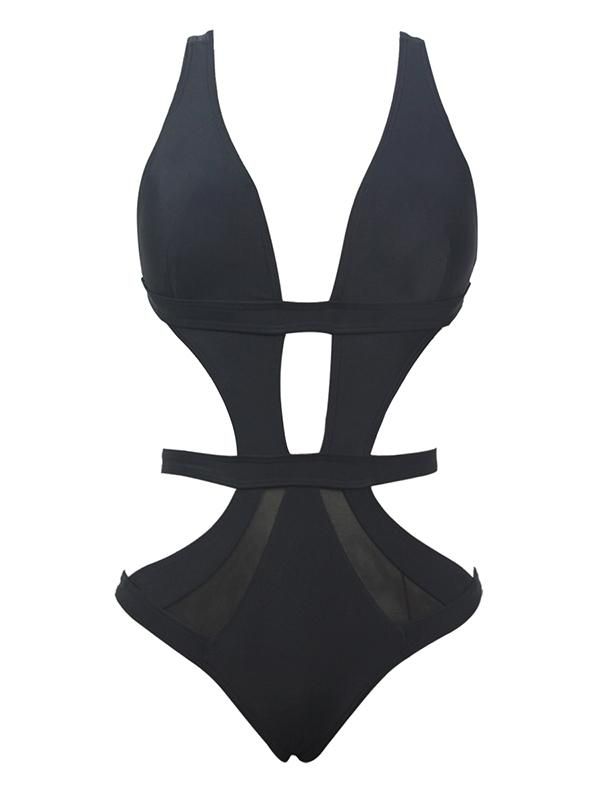 Sku CY-!21873 Material Lycra , Chinlon , Polyester , Spandex Style Bralette , Unlined Feature Solid Occasion Beach , Hot Springs , Swimming Pool Type One-Piece Swimwear Color BLACK Size S,M,L Size chart: Please consult the size chart we provide for this item's measurements to help you decide which size to buy. Please note: There may be 1-3cm differ due to manual measurement. CMINCH Cm Waist Hips Cup S 61-63.5 86-89 32A-32B M 66-68.5 91.5-94 34B-32C L 71-73.5 96.5-99 34C-36B Black Swimwear For The Beach, Black Beach Swimwear, Black Summer Sports Bodysuit, Black Elastane Swimwear For The Beach, Chic Black Elastane Swimwear, Summer Black Sports Bodysuit, Black Sports Bodysuit For Summer, High Stretch Black Elastane Swimwear, Black Elastane Bodysuit For The Beach