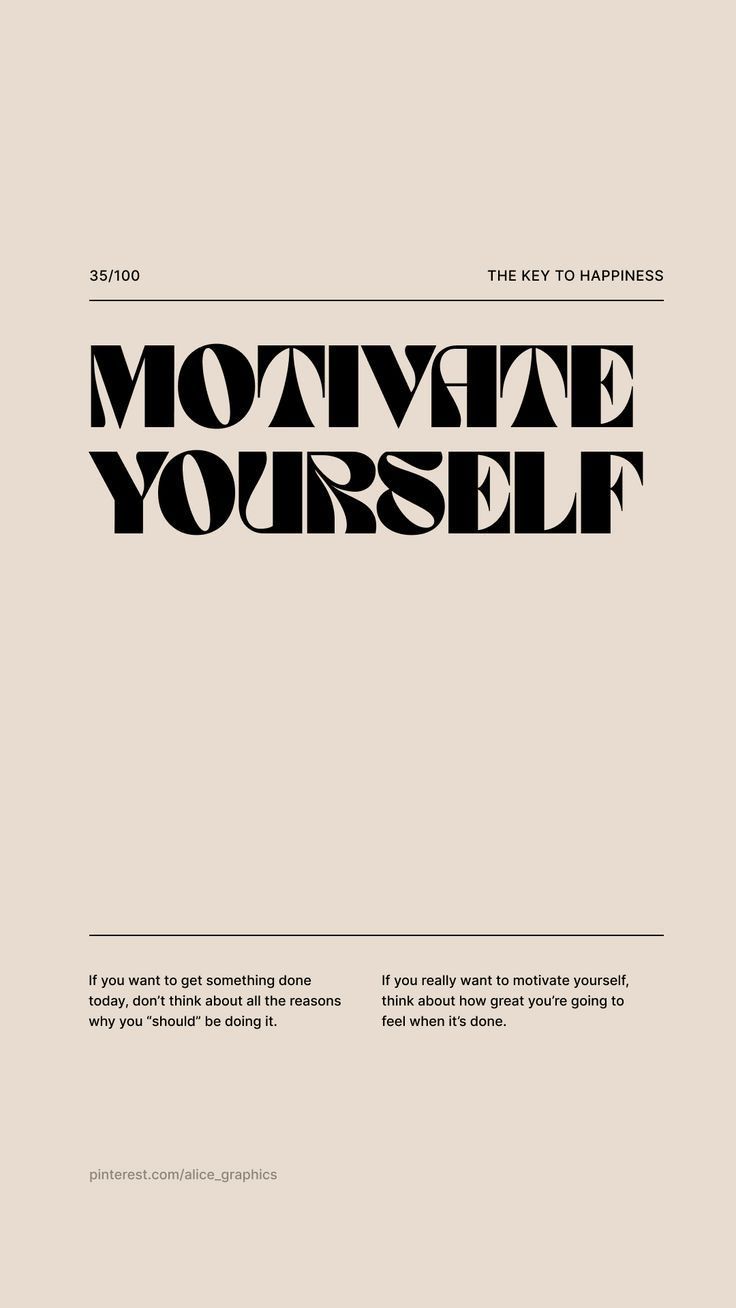 an advertisement with the words motivitate yourself in black and white on it's side