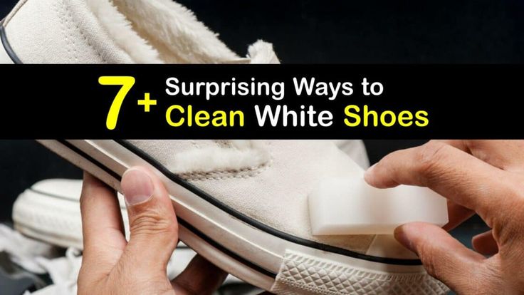 Discover ways to clean white sneakers to remove everyday dirt and tough stains. It’s easy to clean a white sneaker, whether it’s a canvas, suede, or leather shoe using laundry detergent, white vinegar, baking soda, or a Magic Eraser. #howto #clean #white #shoes Shoe Cleaner Diy, Cleaning White Shoes, How To Whiten Shoes, Cleaning White Canvas Shoes, White Shoes Cleaning, Clean Canvas Shoes, Clean Tennis Shoes, Clean White Shoes, White Shoes For Men