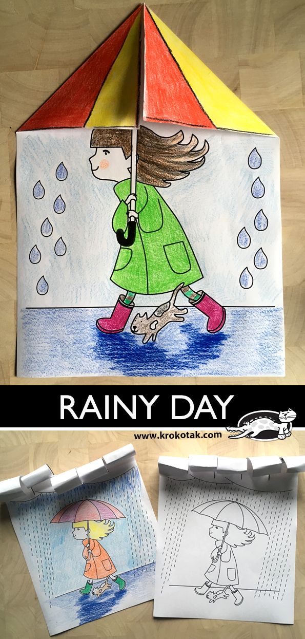 this is an easy rainy day art project for kids to do with paper and colored pencils