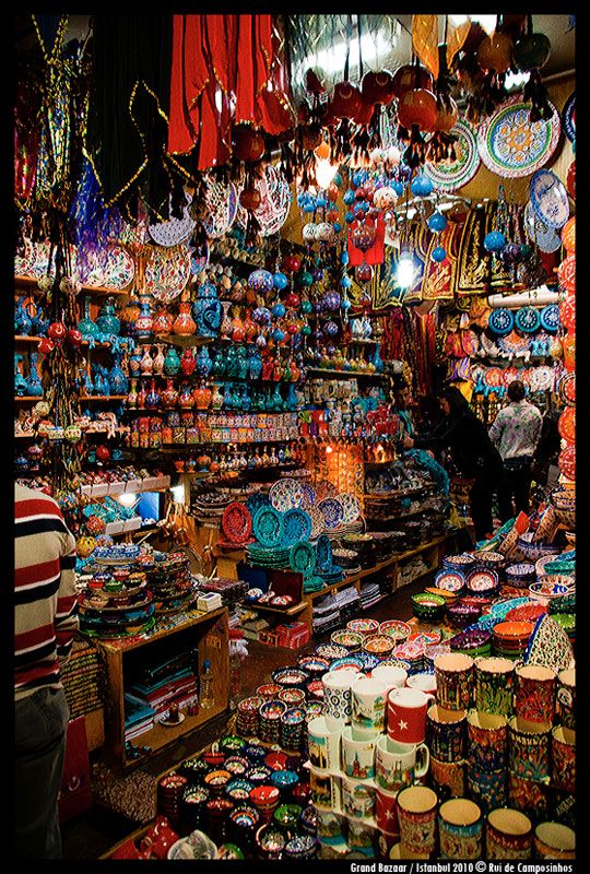 the shop has many colorful items for sale