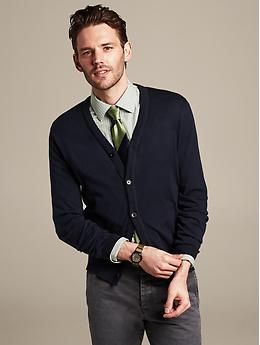 Tipped Elbow Patch Cardigan - Preppy Navy - #BananaRepublic Formal Fall Button-up Cardigan, Business Casual Buttoned Sweater For Fall, Classic V-neck Sweater For Spring Layering, Fall Business Casual Sweater With Buttons, Formal V-neck Cardigan For Fall, Formal Fall V-neck Cardigan, Formal V-neck Fall Cardigan, Classic Button-up Sweater For Formal Occasions, Classic Formal Button-up Sweater