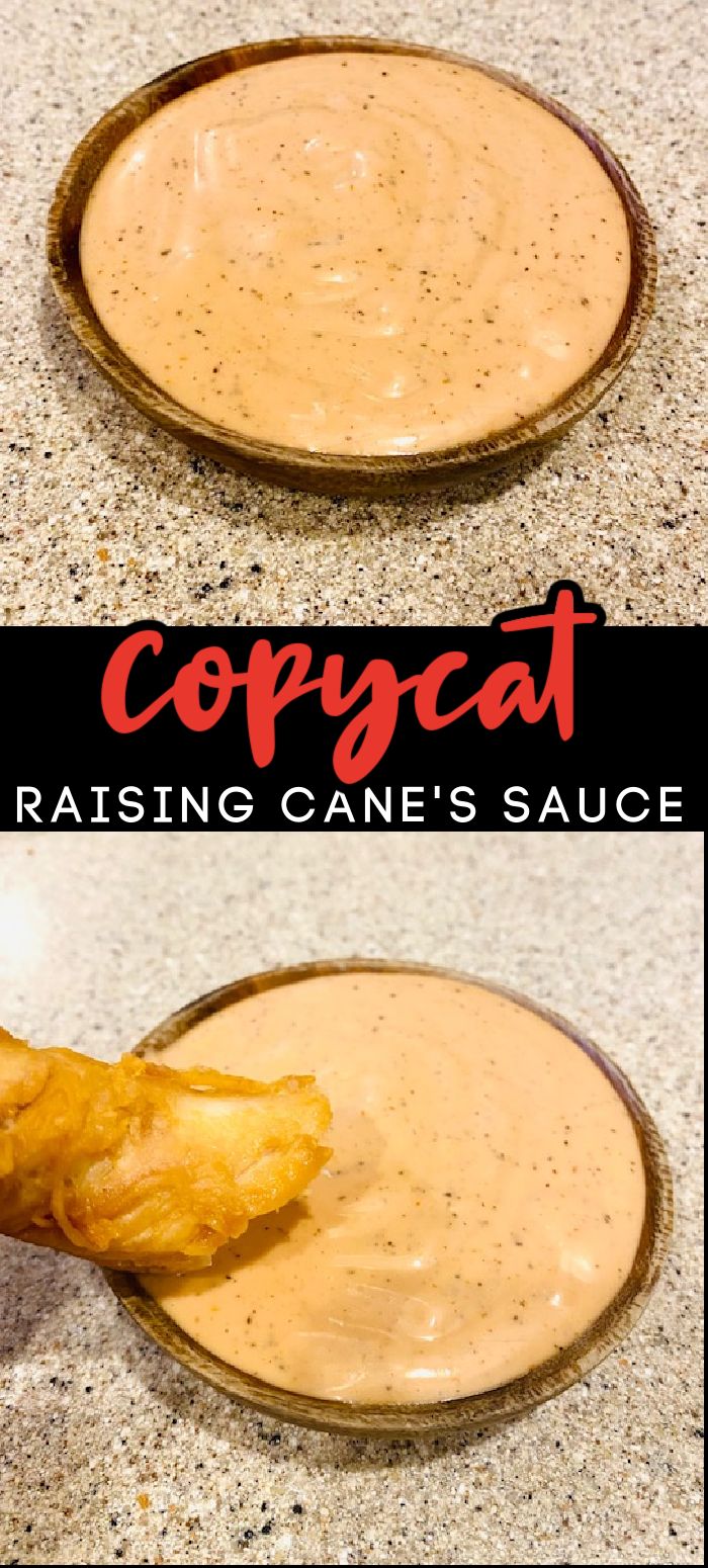 two pictures showing how to make copycat dipping sauce