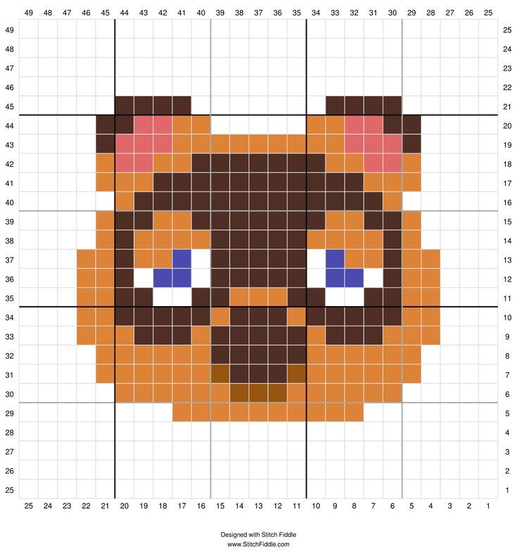 a cross stitch pattern with a cat's face