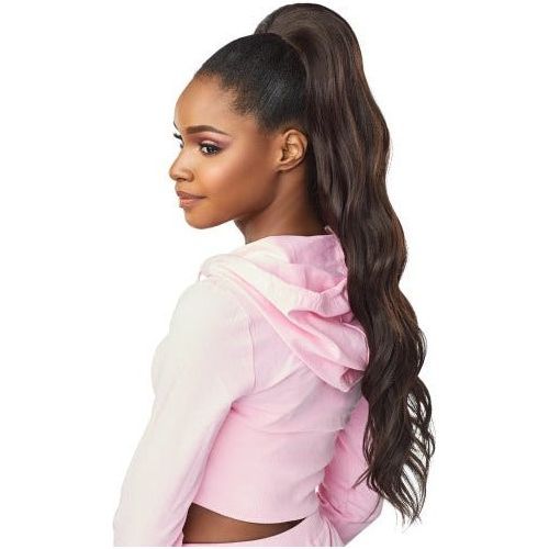 Sensationnel Instant Up & Down Synthetic Half Wig & Ponytail - UD 4 COLOR SHOWN: 2 DESCRIPTION: 100% Premium Fiber Pack Includes 1 HALF WIG + 1 PONY WRAP 1PK / 4 Styles - Half up, Half down / Up-do / Pony Wrap / Half wig Heat Safe up to 400F FAQ's: 1) How long does a ponytail install last? Answer: A protective style ponytail can last you up to two weeks and is great for someone who doesn't want to commit to braids. Just be careful with the style that the ponytail isn't pulled too tight and causi Wig Ponytail, Ponytail Wrap, Back Combing, Half Wig, Hair Lotion, Curl Styles, Wig Stand, Best Wigs, Half Wigs