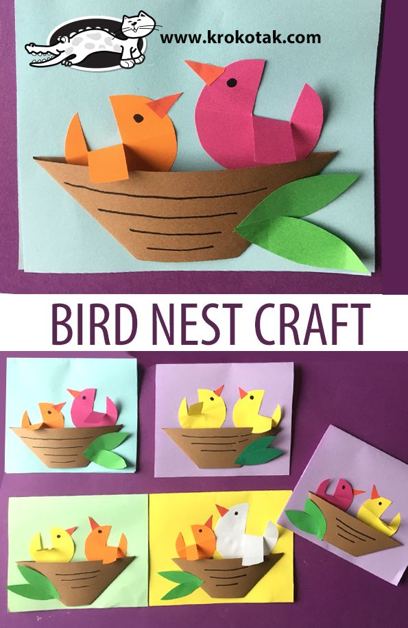 paper bird nest craft for kids to make