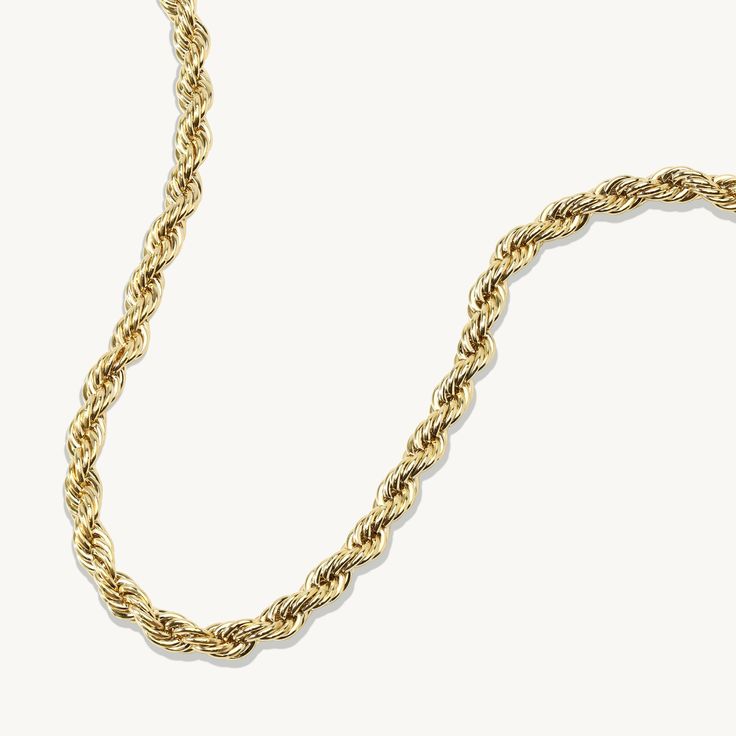 Discover the timeless elegance of the Rope Chain Necklace. Its intricate rope chain design adds a touch of sophistication to any outfit. Made with quality materials, this necklace is a must-have for any wardrobe. Elevate your style with this classic and versatile piece. Please Note: Because this jewelry is made and tooled by hand, each may have a slight variation in patterns. Minor imperfections are not considered flaws but add to the authenticity and charm of these beautiful pieces. What's Incl Rope Chain Necklace For Everyday, Elegant Everyday Rope Chain Necklace, Everyday Rope Chain Necklace, Classic Link Rope Chain Necklace For Formal Occasions, Classic Everyday Rope Chain Necklace, Classic Rope Chain Necklace For Gift, Elegant Everyday Gold Rope Chain Necklace, Elegant Rope Chain Link Necklace As Gift, Elegant Wheat Chain Necklace For Everyday