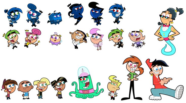 cartoon characters with different facial expressions and haircuts, all grouped together in the same image