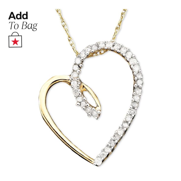 in stock Yellow Gold Heart Cut Single Diamond Jewelry, Classic Heart Shaped Single Cut Diamond Jewelry, Classic Heart-shaped Single Cut Diamond Jewelry, Yellow Gold Open Heart Diamond Necklace For Anniversary, 14k Gold Jewelry With Diamond Accents For Anniversary, Anniversary Yellow Gold Open Heart Diamond Necklace, Yellow Gold Heart Jewelry With Brilliant Cut, Gold Diamond Necklace With Heart Cut And Diamond Accents, Gold Diamond Necklace With Heart Cut Accents