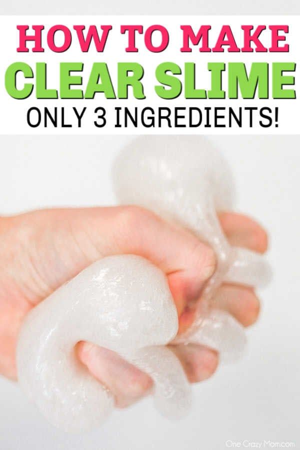 how to make clear slime only 3 ingredients