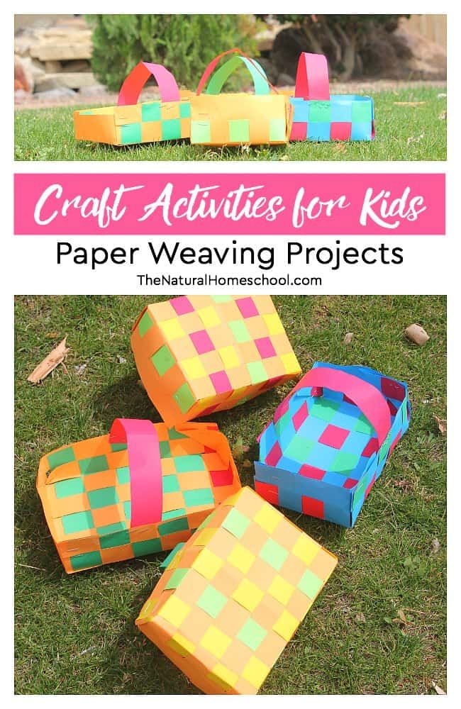 paper weaving project for kids that is easy to make and looks great on the lawn