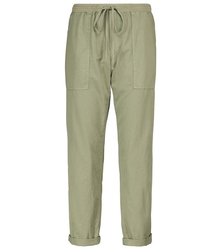 A classic pair of green cargo pants, like Velvet's Misty style, is about as essential for spring and summer as a white T-shirt. Made from cotton twill, this style has a drawstring waist and a relaxed leg. Remember that tee we mentioned? Simply tuck it in before heading out to run errands. Spring Khaki Cotton Cargo Pants, Cotton Cargo Pants With Relaxed Fit For Spring, Relaxed Fit Cotton Cargo Pants For Spring, Spring Green Cotton Cargo Pants, Cotton Khaki Cargo Pants With Elastic Waistband, Cotton Utility Parachute Pants For Loungewear, Green Cotton Parachute Work Pants, Summer Utility Cotton Cargo Pants, Spring Utility Cargo Pants For Loungewear