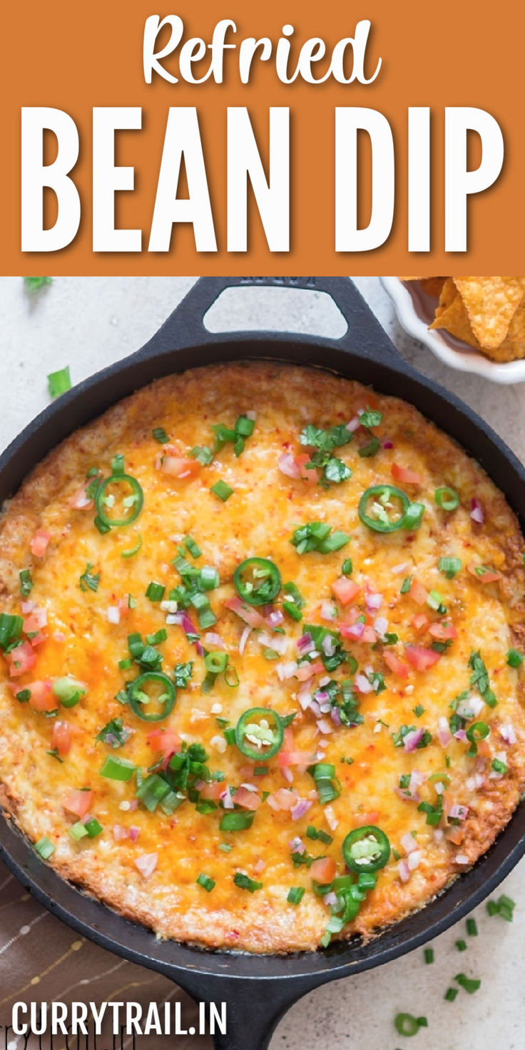 refried bean dip with nachos Nachos Refried Beans, Nacho Bean Dip, Refried Beans Cream Cheese Dip, Mexican Chip Dip, Taco Dip With Refried Beans, Bean Dip Recipes Refried, Bean Cheese Dip, Nachos Chips, Using Cream Cheese