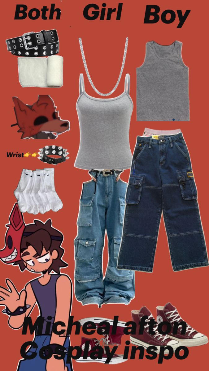 Fnaf Foxy Costume, Foxy Costume, Fnaf Costume, Micheal Afton, Spirit Week Outfits, Punk Style Outfits, Easy Cosplay, Fnaf Cosplay, Clothes Embroidery Diy