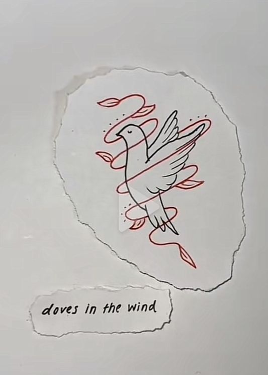 a piece of paper with an image of a bird on it