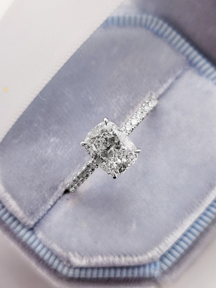 2 Carats Lab Grown Elongated Cushion Cut Micropaved Side Stones Hidden Halo Diamond Engagement Ring - BenzDiamonds Elongated Cushion Platinum, White Gold Elongated Cushion Cut, Elongated Cushion Engagement Ring Pave, Elongated Cushion Engagement Ring White Gold, Elongated Cushion Vs Radiant, Elongated Cushion Engagement Ring Silver, 1 Carat Elongated Cushion, Elongated Cushion Engagement Ring, Elongated Cushion Cut Engagement Ring