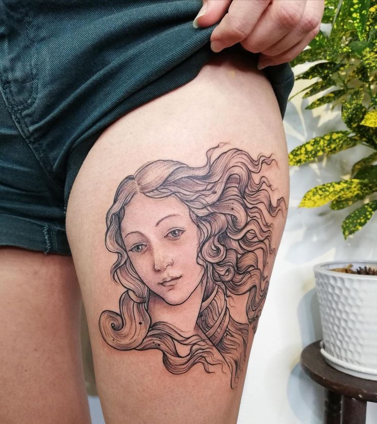 Aphrodite Tattoos, Aphrodite Tattoo, Venus Tattoo, Greek God Tattoo, Da Nang Vietnam, God Tattoos, Wicked Tattoos, Goddess Tattoo, Mythology Tattoos