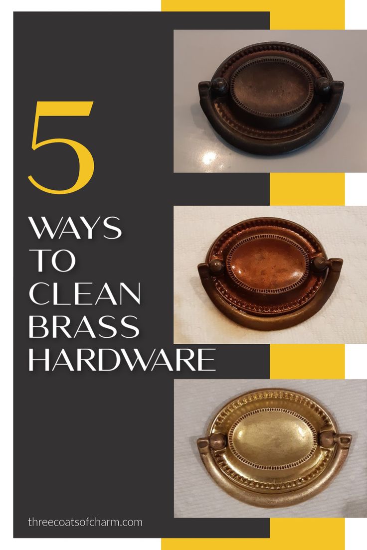 clean tarnished brass hardware Clean Brass Hardware, How To Polish Brass, Cleaning Brass, Brass Cleaning, How To Clean Gold, Cleaning Cabinets, Refinishing Furniture Diy, Brass Door Knobs, How To Clean Rust