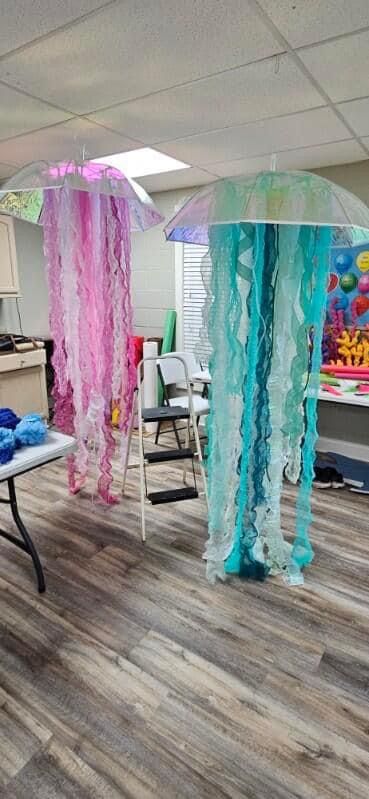 Under The Sea School Dance Theme, Underwater Hallway Decorations, Under The Sea Parade Float Ideas, Glow In The Dark Under The Sea, Beach Homecoming Theme, Under The Sea Dance Decorations, Under The Sea School Dance, Under The Sea Hoco, Under The Sea Dance Theme