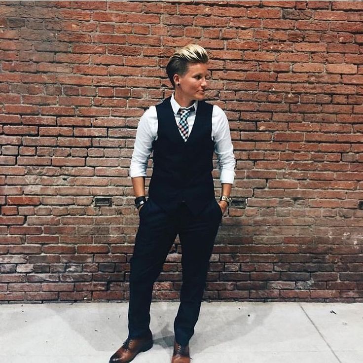 2,395 Likes, 10 Comments - 🌈Tomboymodel 🏳️‍🌈 (@tomboymodel) on Instagram: “@harrizmo #usa #tomboymodel #tomboy #model #models #tomboystyle #tomboygirl #tomboyswag…” Tomboy Wedding Outfit, Lesbian Wedding Outfits, Butch Fashion, Lesbian Outfits, Lesbian Fashion, Queer Fashion, Lesbian Wedding, Tomboy Outfits, Mode Casual