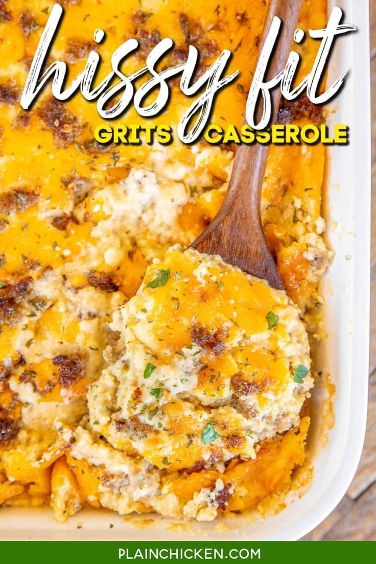 a casserole dish with cheese and meat in it