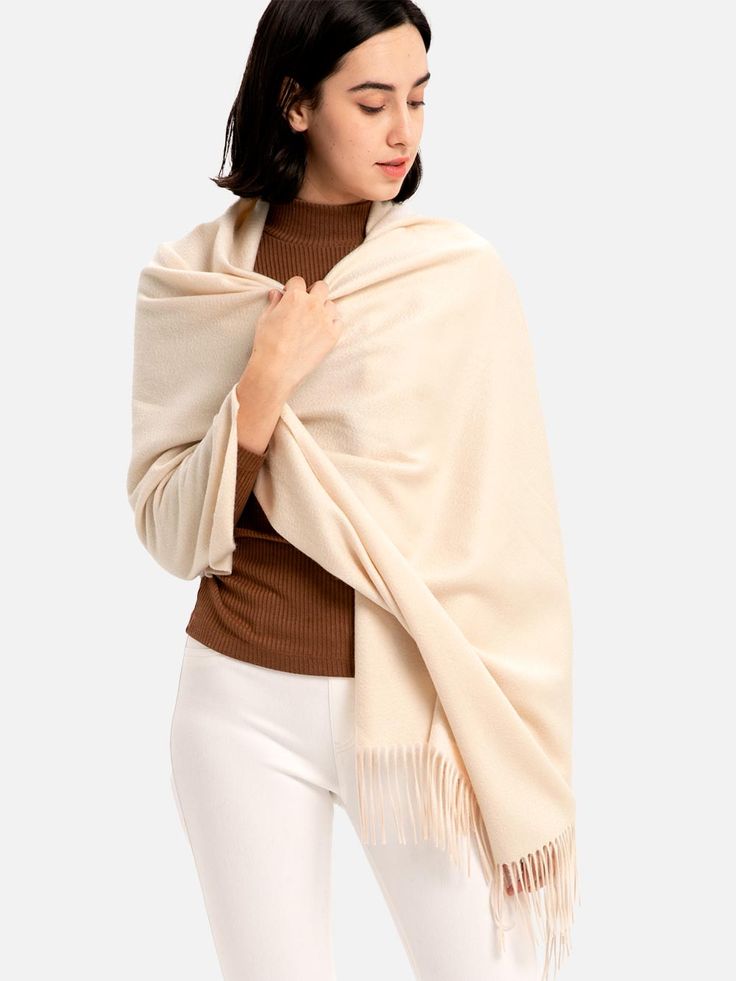 cashmere wrap Winter Scarf Wrap, Solid Color Winter Shawl, Solid Color Winter Shawl Wrap, Solid Color Shawl Wrap For Winter, Cozy Shawl, Inner Mongolia, Cashmere Wrap, Pretty Scarves, Fancy Restaurant