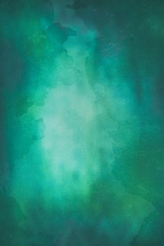 an abstract painting with green and blue hues on the bottom half of the image