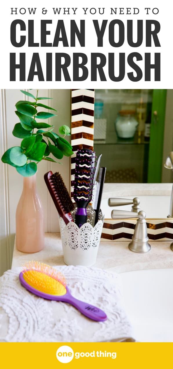 a close up of a brush near a sink